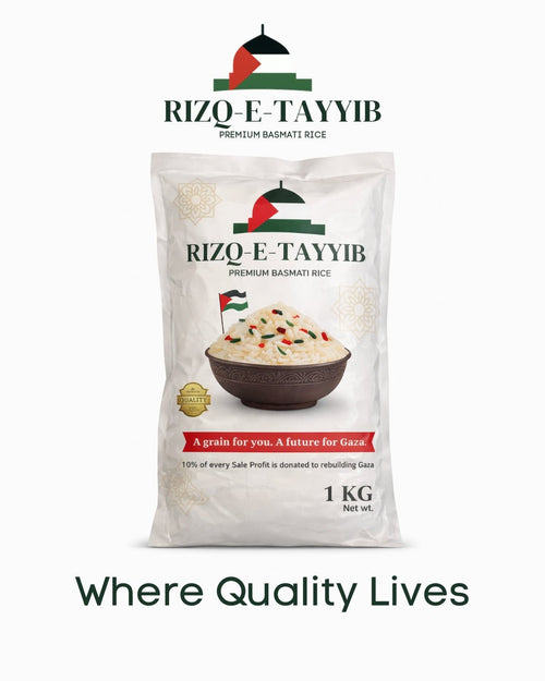 Rizq - e - Tayyib Premium Basmati Rice 1kg - Rizq - E - Tayyib