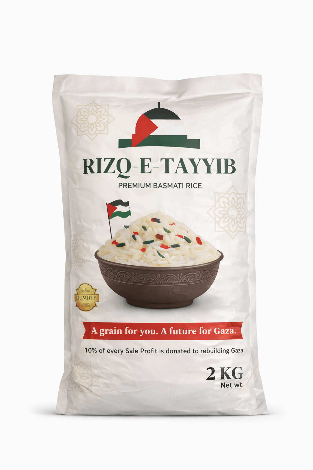 Rizq - e - Tayyib Premium Basmati Rice 2kg - Rizq - E - Tayyib