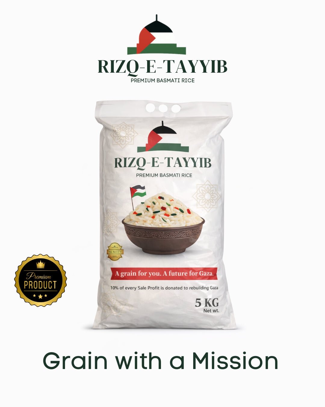 Rizq - e - Tayyib Premium Basmati Rice 5kg - Rizq - E - Tayyib